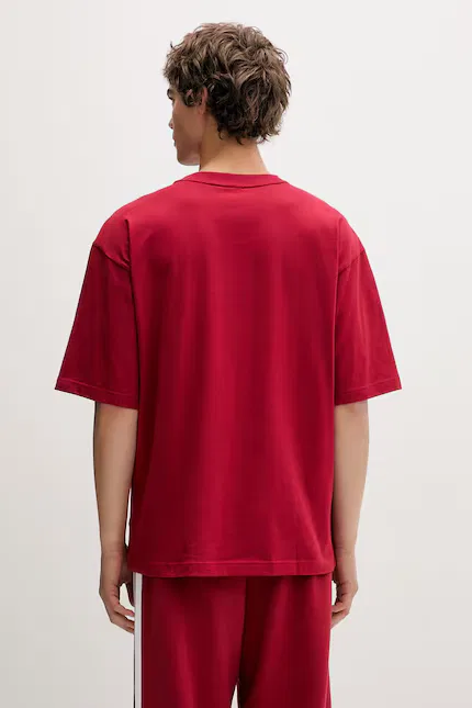 Футболка из хлопка T-shirt Adidas, красный — фото 3
