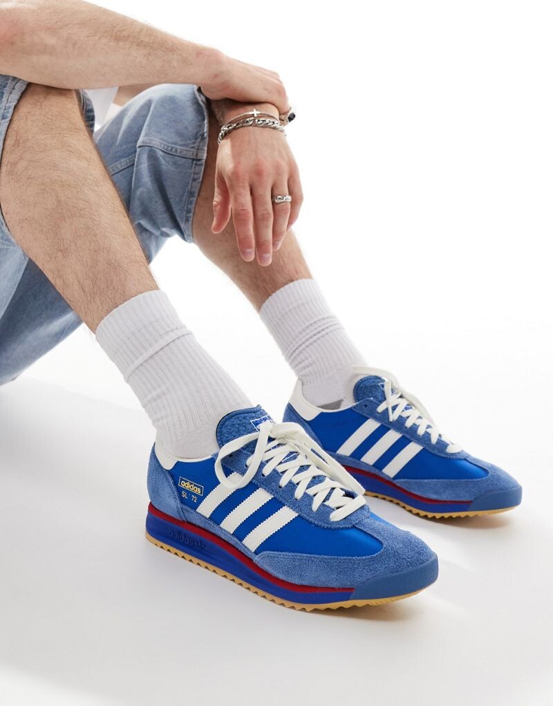 Adidas Originals - SL 72 RS - сине-белые кроссовки — фото 3