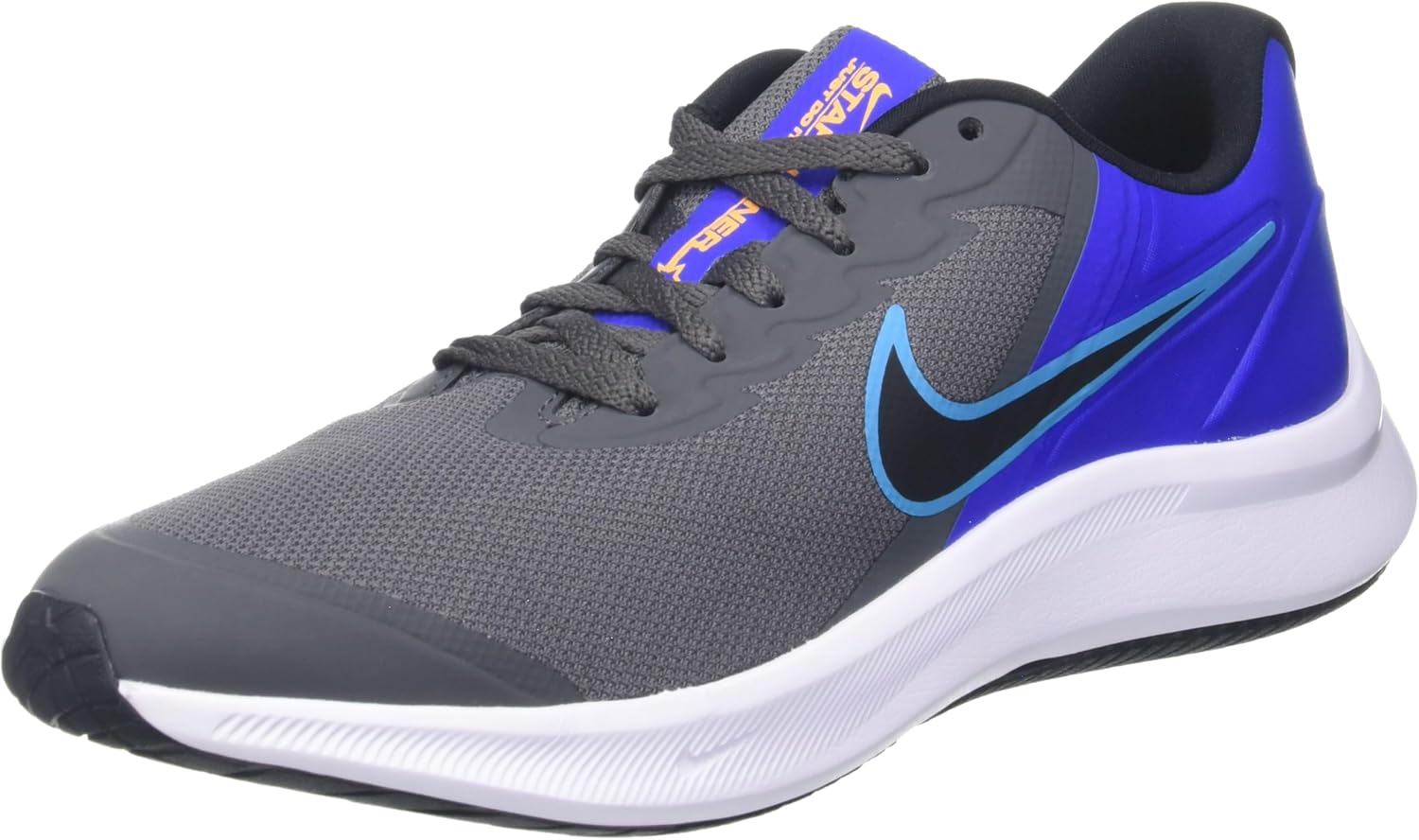 

Детские кроссовки Nike Star Runner 3 Black/Black-Dk Smoke Grey (DA2776 001), черный/синий/серый
