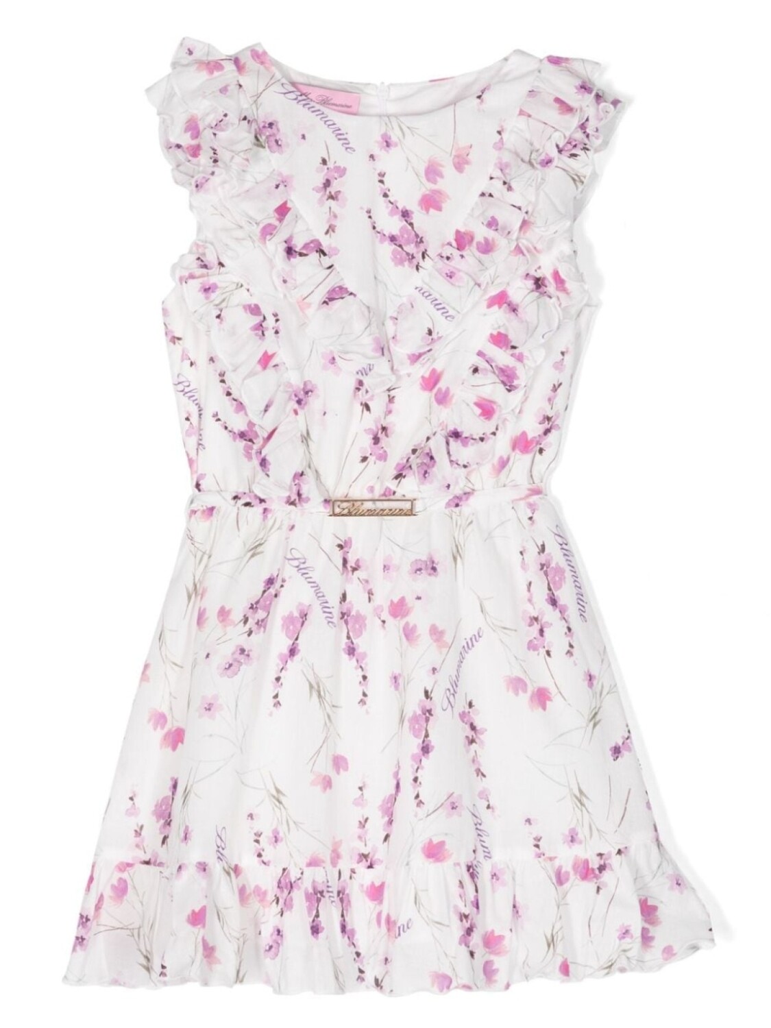 

Miss Blumarine платье с цветочным принтом, белый