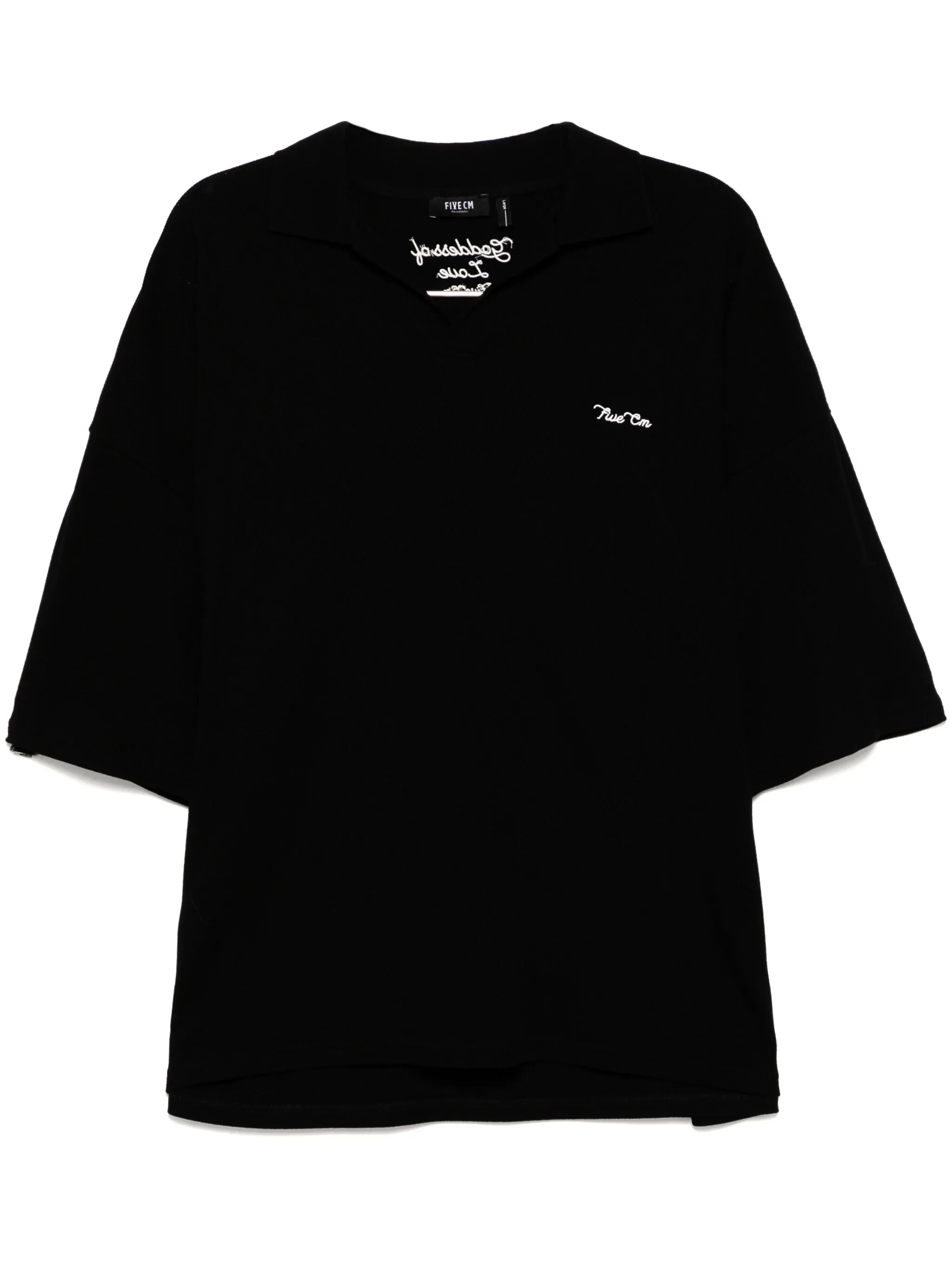 

Рубашка поло с вышитым логотипом Five Cm, черный