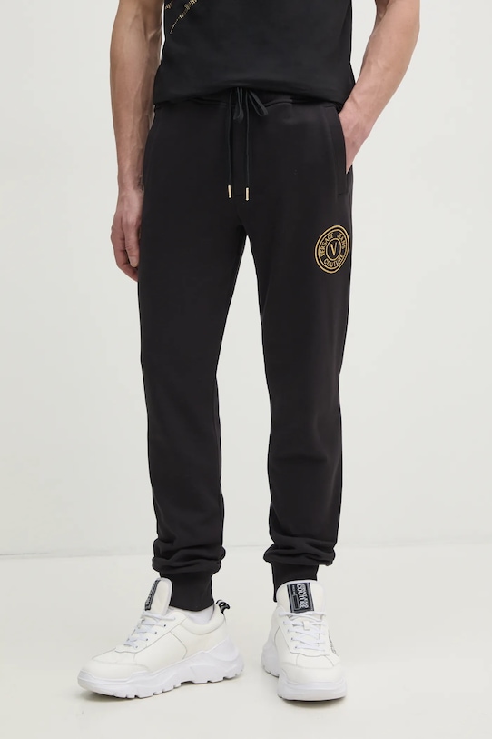 

Хлопковые спортивные брюки Versace Jeans Couture, черный