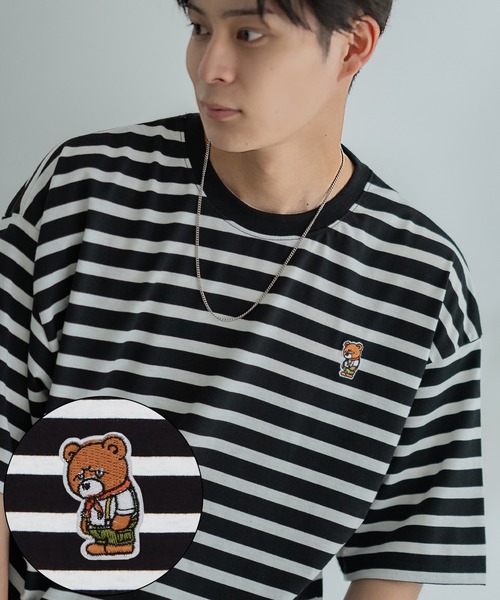 

Футболка с коротким рукавом, с вышивкой по краю SIDEWAY STANCE, черный