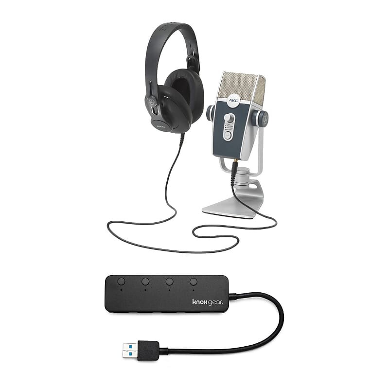 

Микрофон AKG AKG Lyra USB Microphone and AKG K371 Headphones with Knox 3.0 4 Port USB Hub