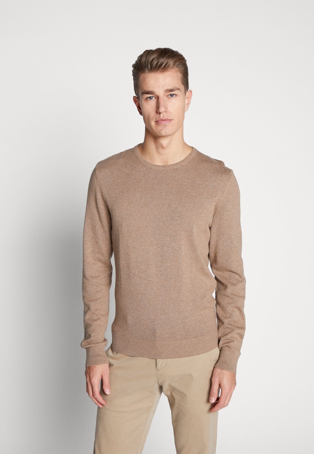 

Свитер Pier One BASIC CREWNECK, цвет Mottled Beige, Коричневый, Свитер Pier One BASIC CREWNECK, цвет Mottled Beige