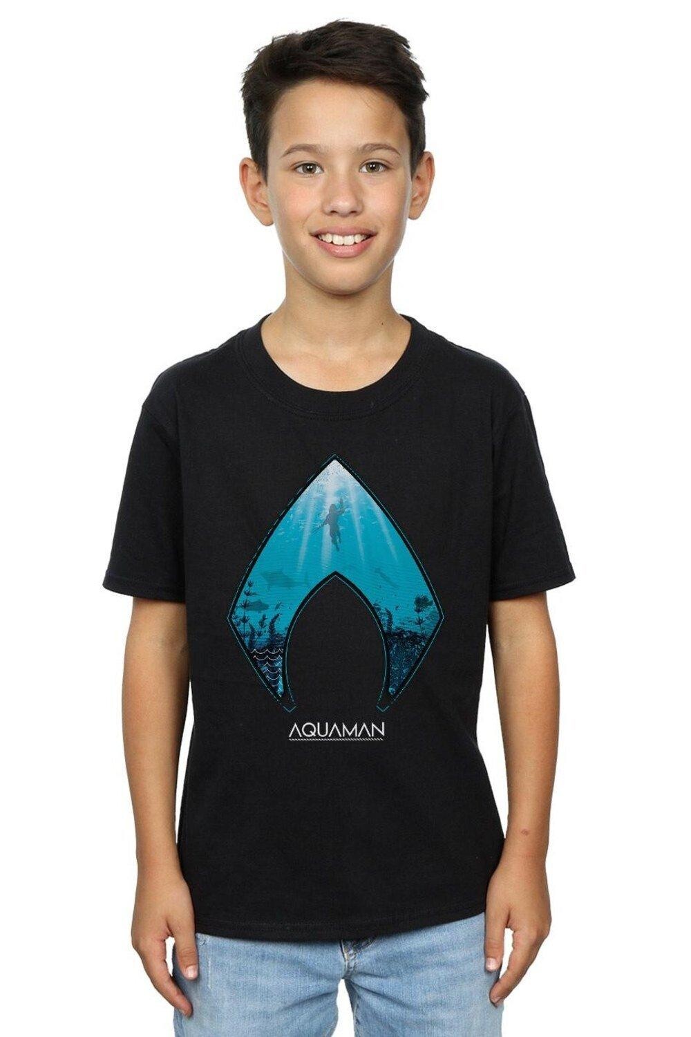 

Футболка с логотипом Aquaman Ocean DC Comics, черный