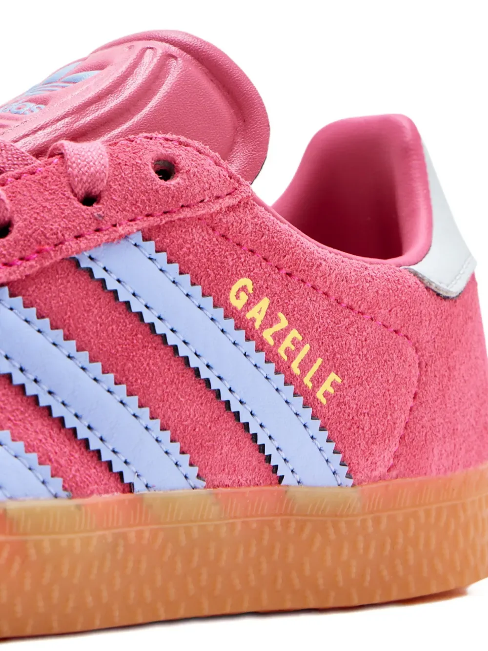 Кроссовки Gazelle с полосками Adidas Kids, розовый — фото 4