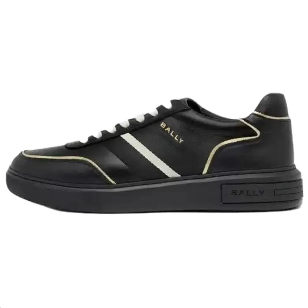 BALLY Кроссовки скейтерские мужские low top из кожи коровы черные