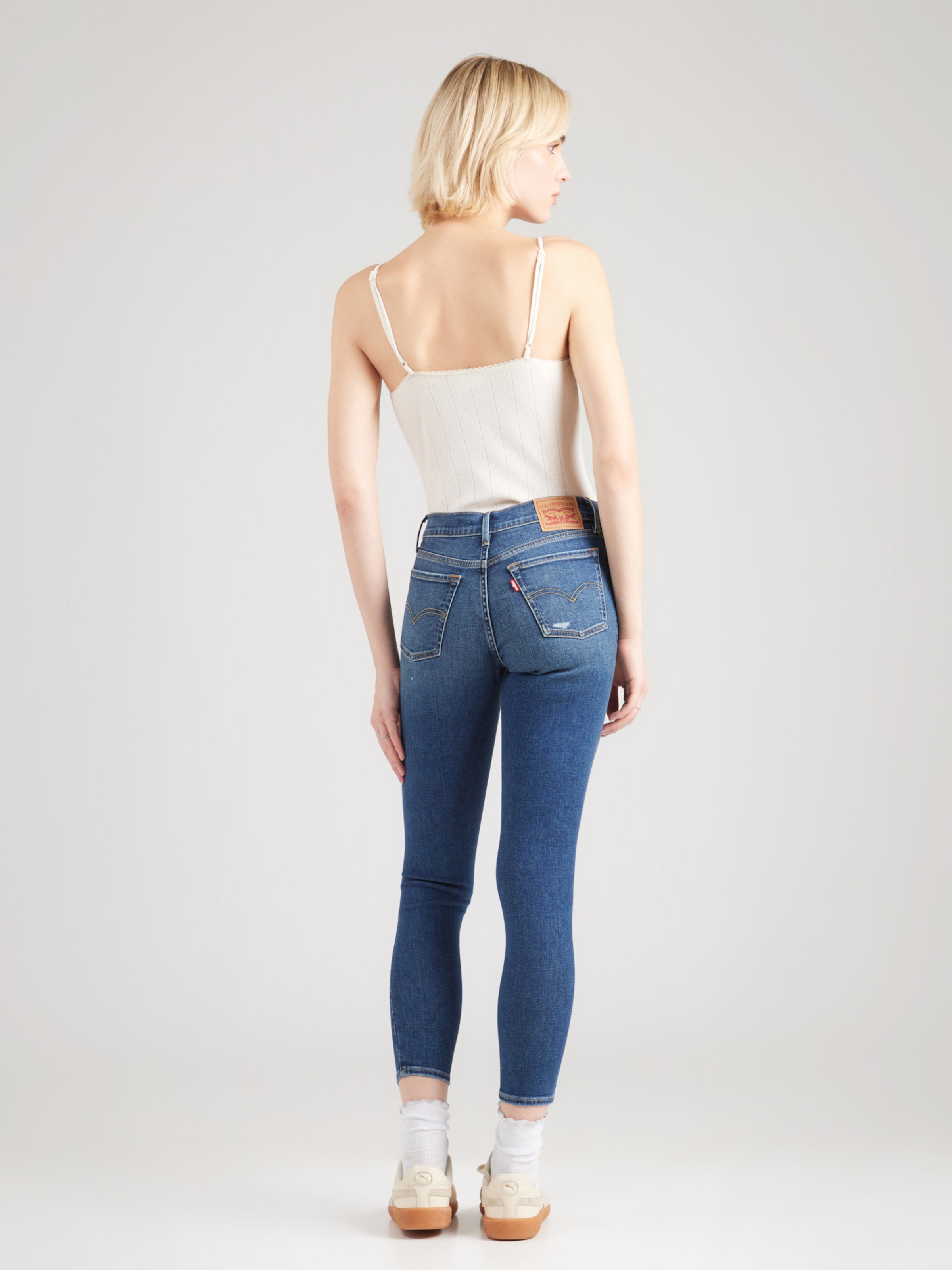 LEVI'S  Скинни джинсы '710 Super Skinny Jeans' в синем дениме — фото 4