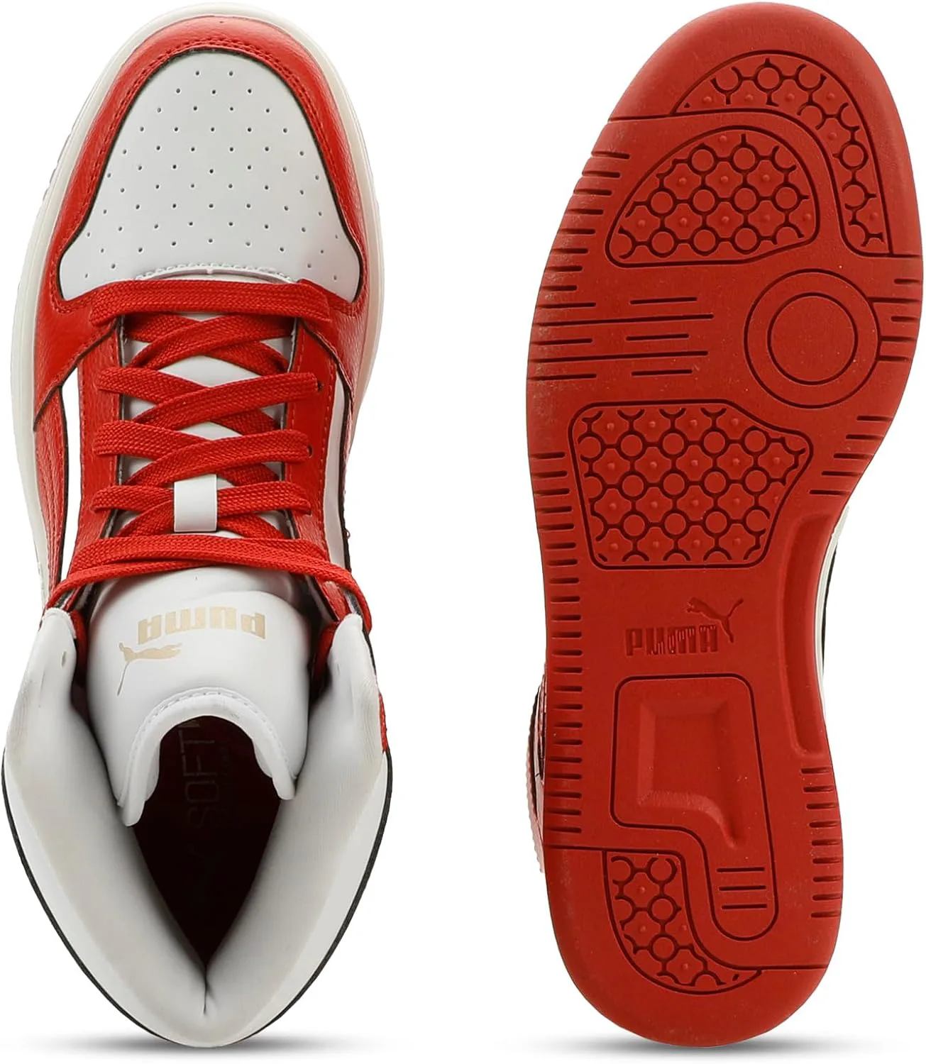 Женские кроссовки Puma Rebound Layup Luster Mid, белый/золотой — фото 3