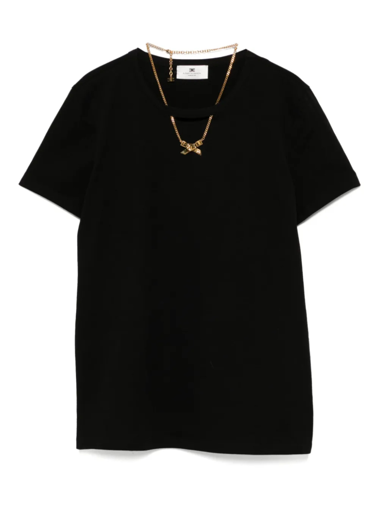 

Футболка с ожерельем Elisabetta Franchi, черный