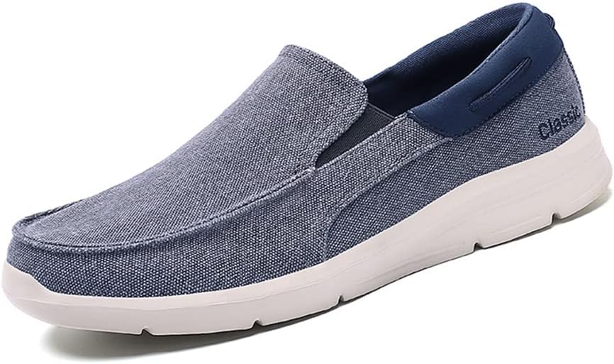 

Мужские слипоны из канвы, повседневные лоферы, легкие прогулочные туфли из ткани Medasain, синий