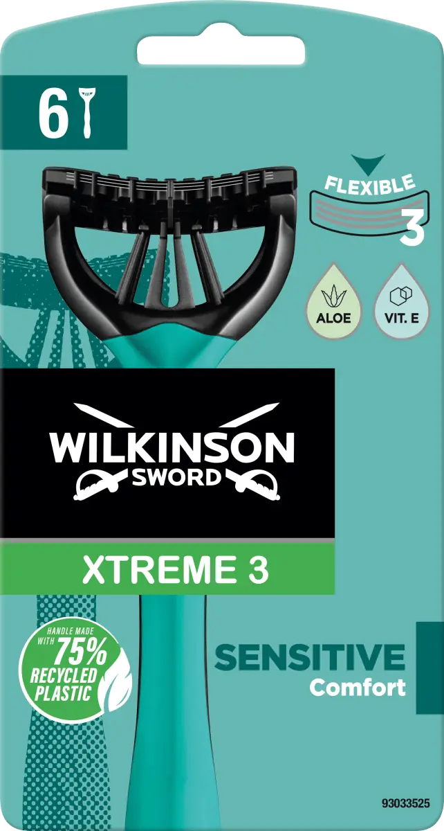 

Бритвы одноразовые Xtreme 3 Sensitive Comfort Flexible 6 шт. WILKINSON SWORD