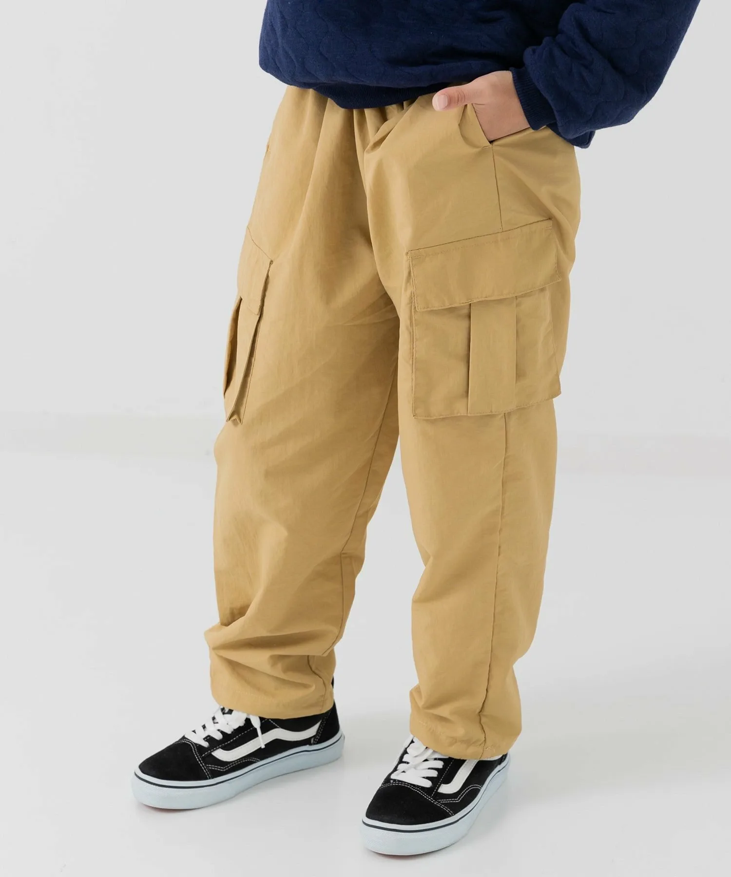 Нейлоновые широкие брюки-карго Chil2, beige