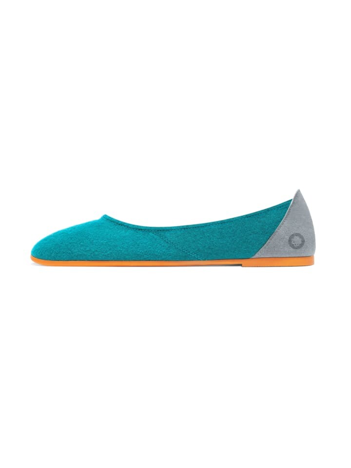 Балетки Baabuk Wool Blacky, цвет teal