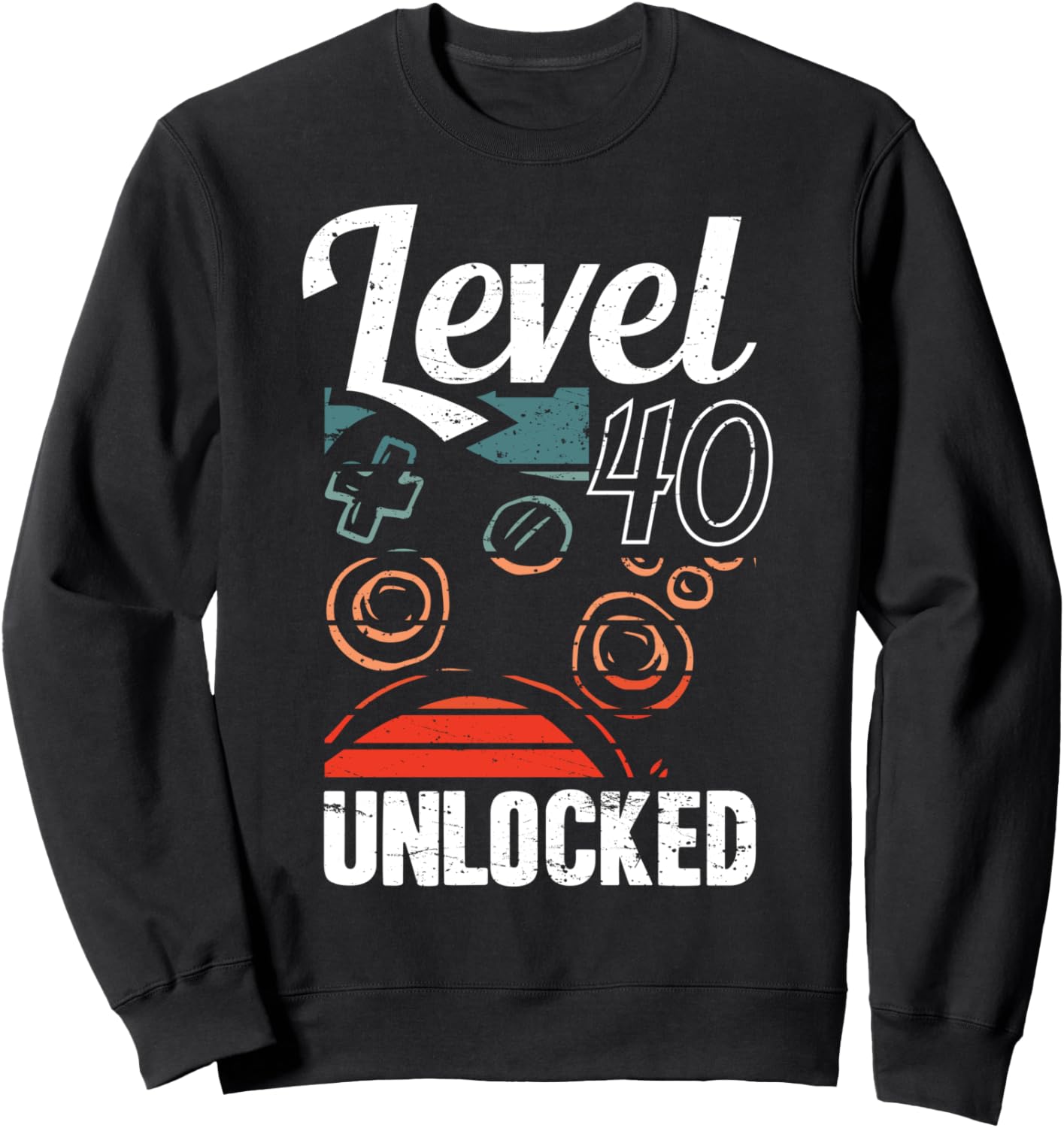 

Толстовка для мужчин «Уровень 40 разблокирован. Геймер. 40-летие. Любители видеоигр» Video Game Lovers 40Th Men Boys Bday Retro Motifs, черный