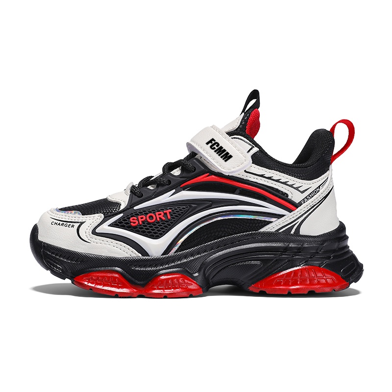 

Детские баскетбольные кроссовки для детей FCMM, черный/красный