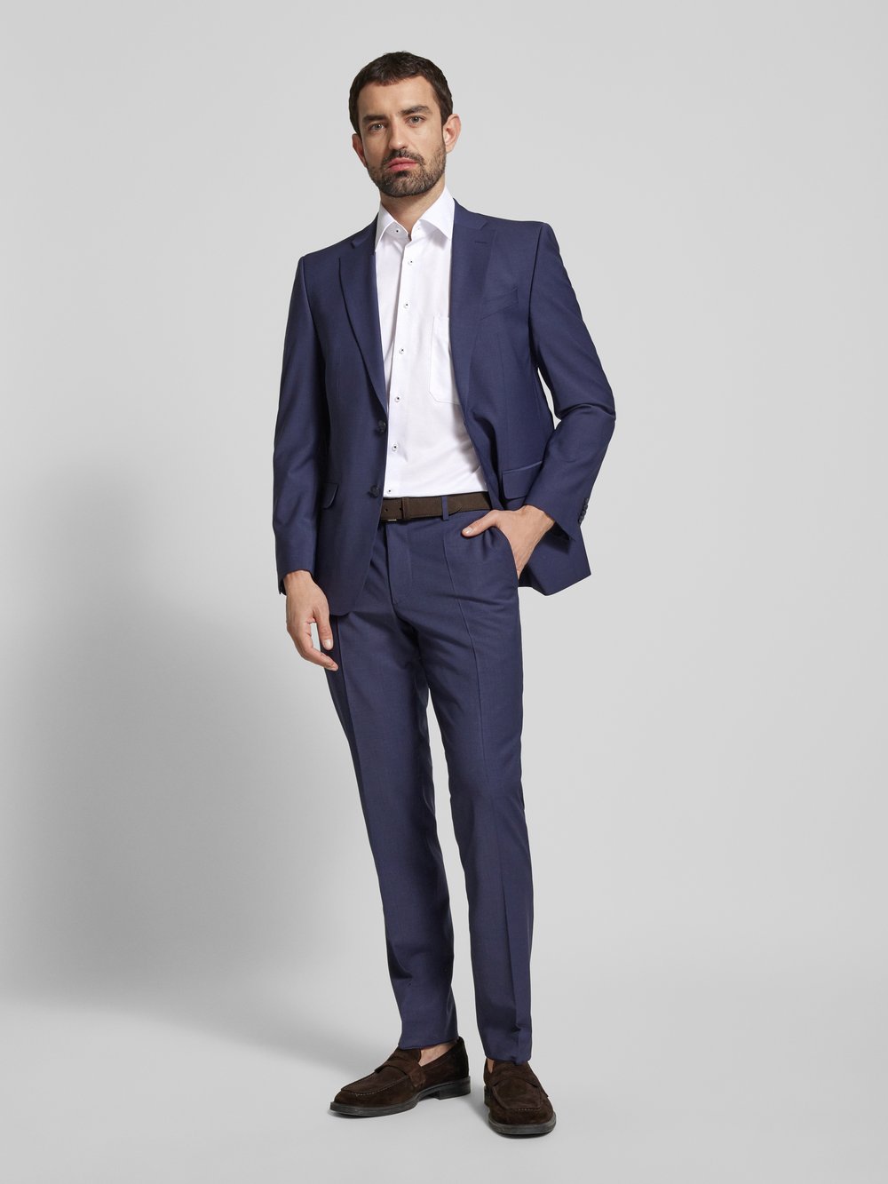 

Рубашка делового покроя Comfort Fit с нагрудным карманом ETERNA, белый