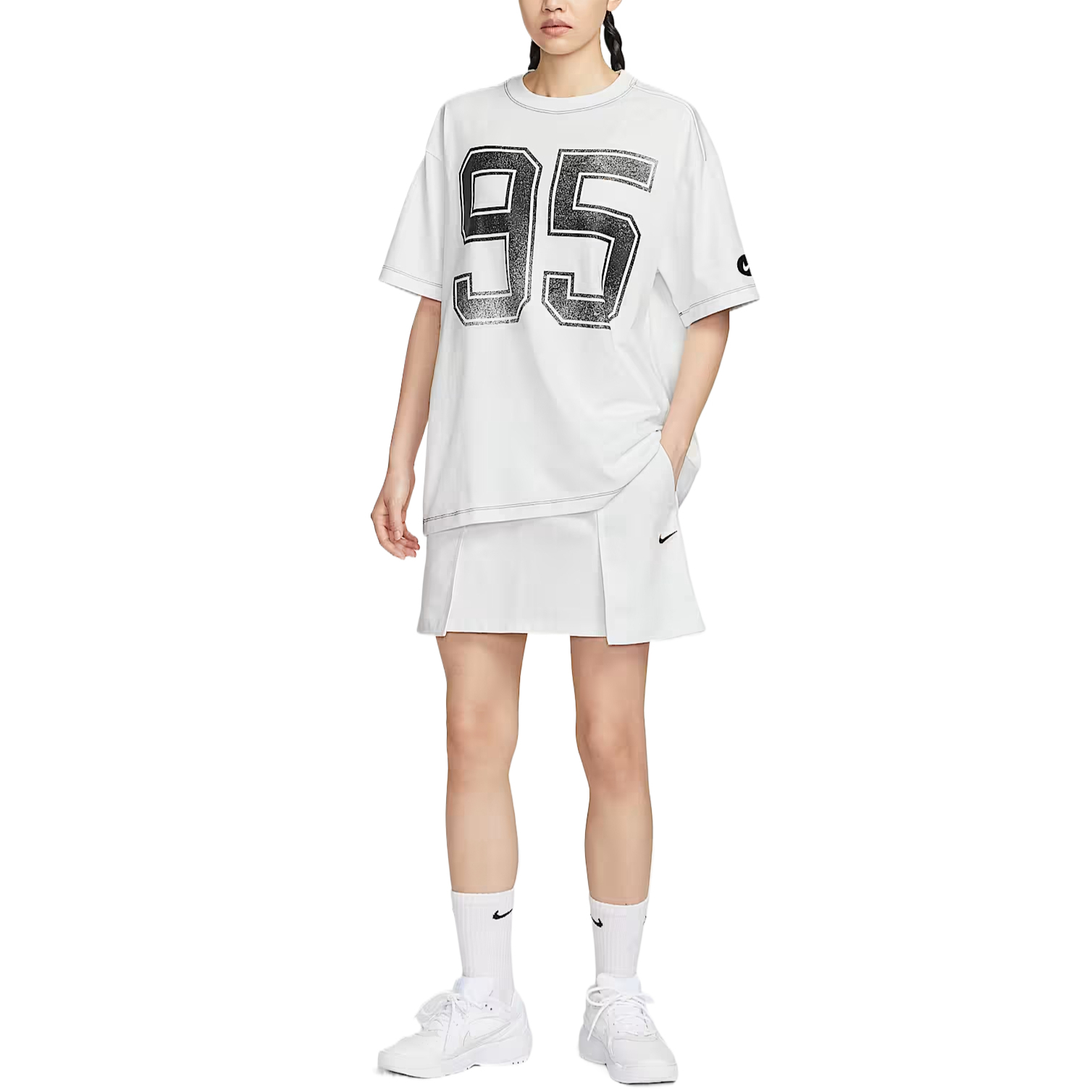 Спортивная карго-юбка-шорты женская Nike, белый — фото 3