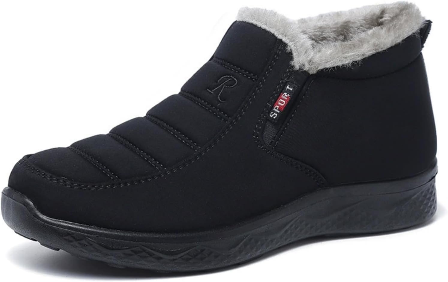 

Зимние ботинки для женщин и мужчин с теплой меховой подкладкой, на молнии, ботильоны до щиколотки, пушистые, водонепроницаемые, противоскользящие, для прогулок, с круглым носком, удобная обувь для улицы, унисекс Generic, Multicolor 04