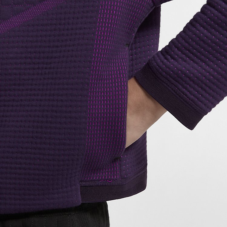 Худи (WMNS) AS W Nike Sportswear TCH FLC ENG Hoodie FZ GRAND PURPLE — фото 3