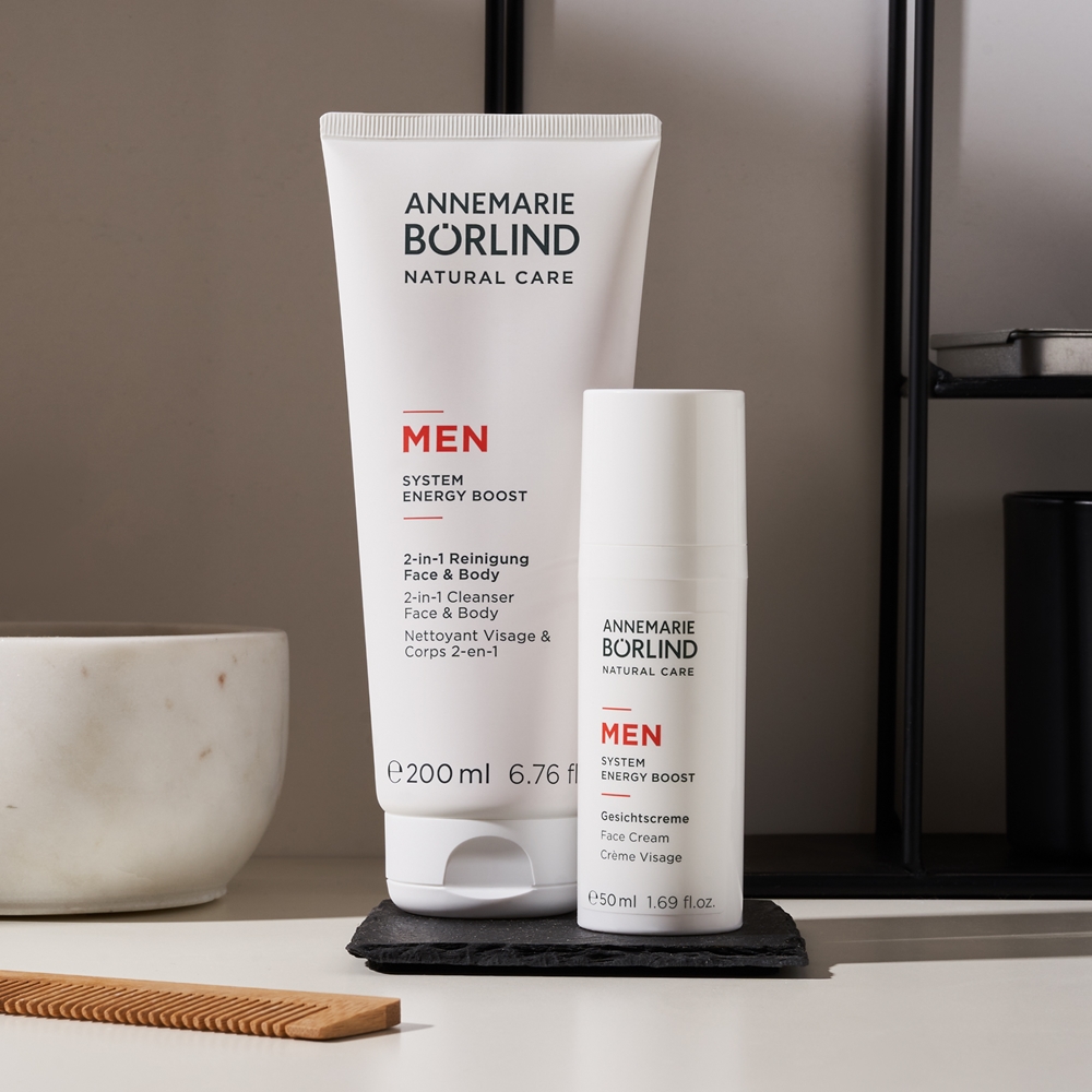 Укрепляющий крем для лица Men System Energy Boost для мужчин Annemarie Börlind, 50 мл — фото 4