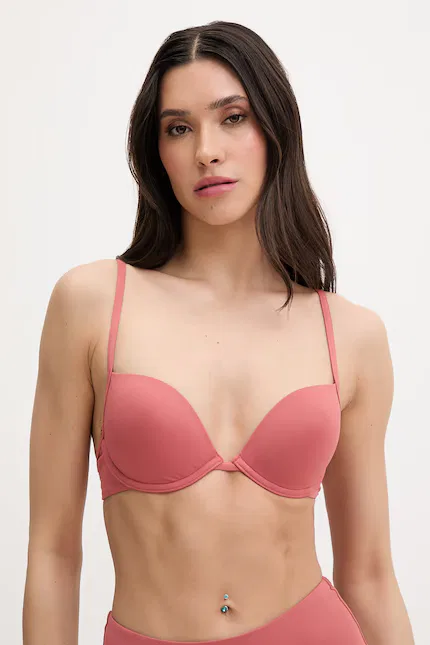 Купальник раздельный лиф на косточках Calvin Klein, розовый