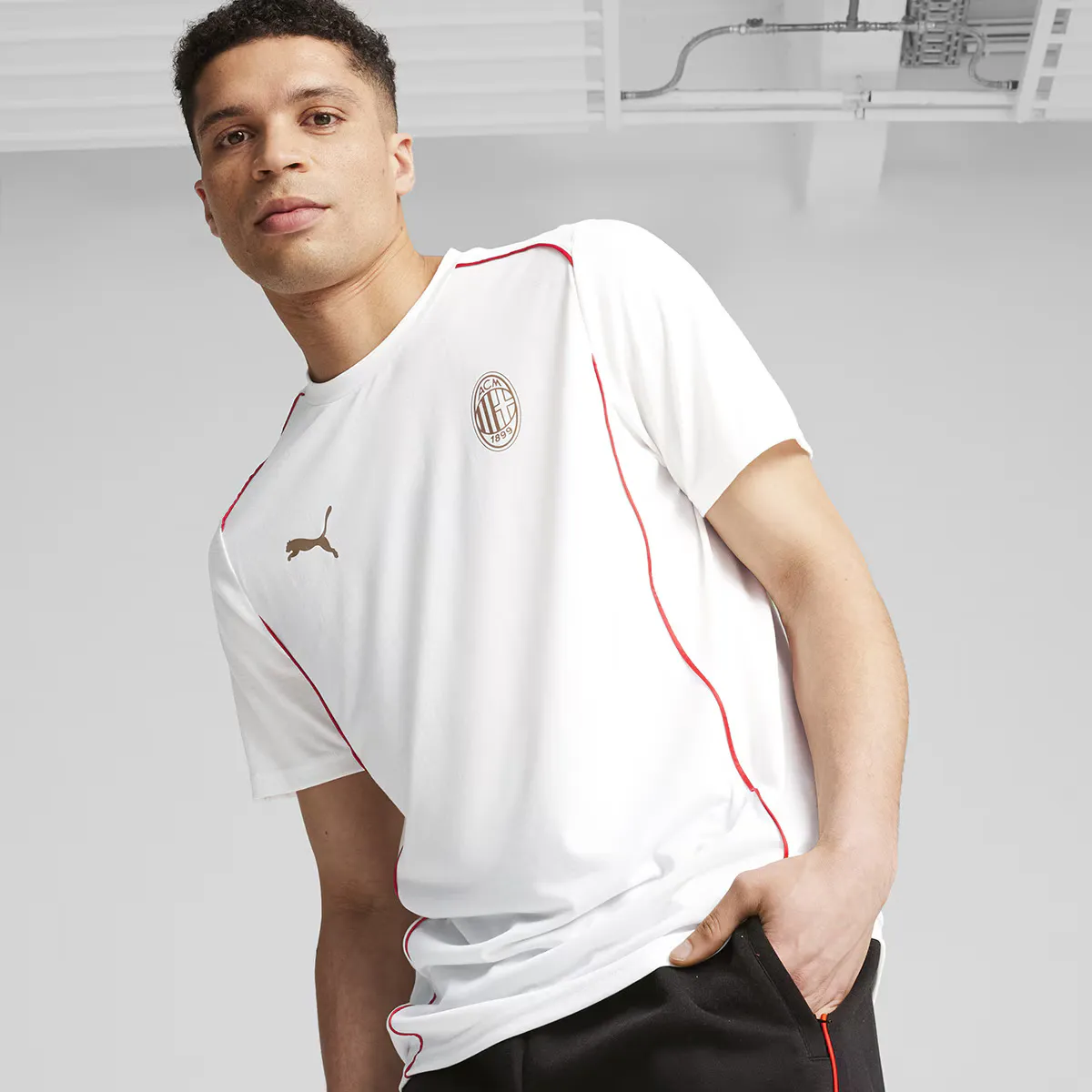 

AC Milan Мужская повседневная футболка Tee Puma, белый