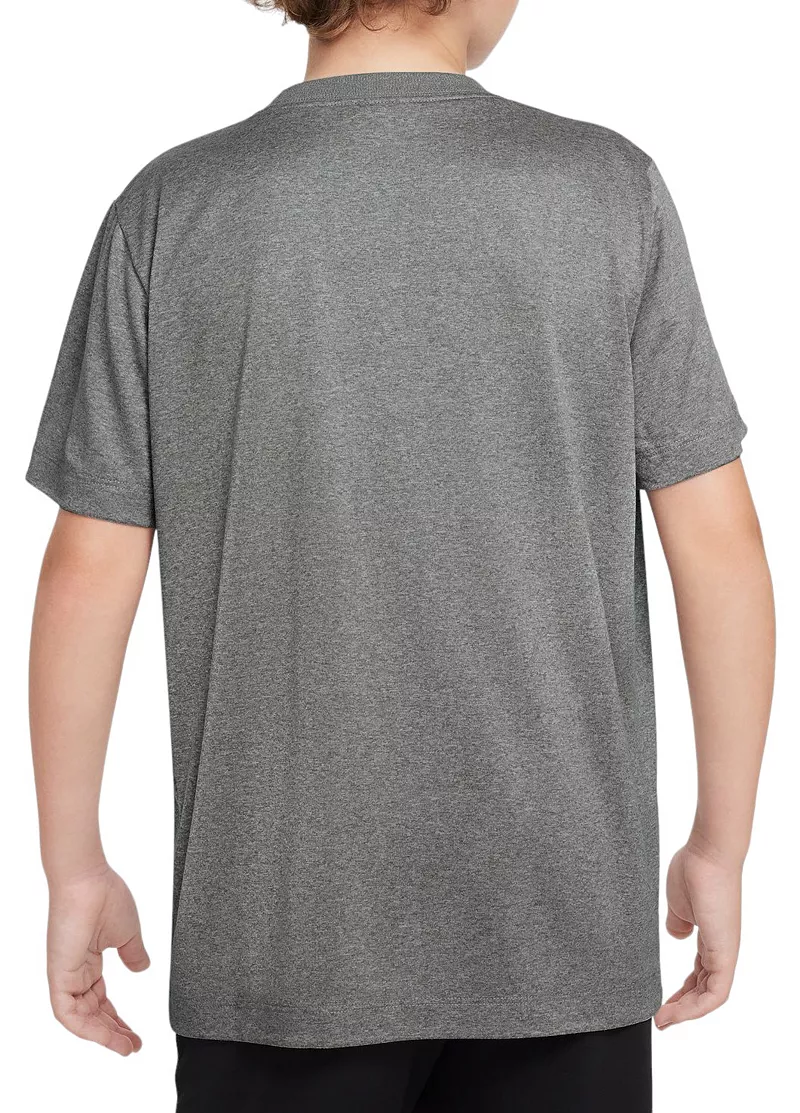 Детская футболка Nike Legend Dri-FIT, цвет Tumbled Gry/Flt Silv/Htr — фото 2