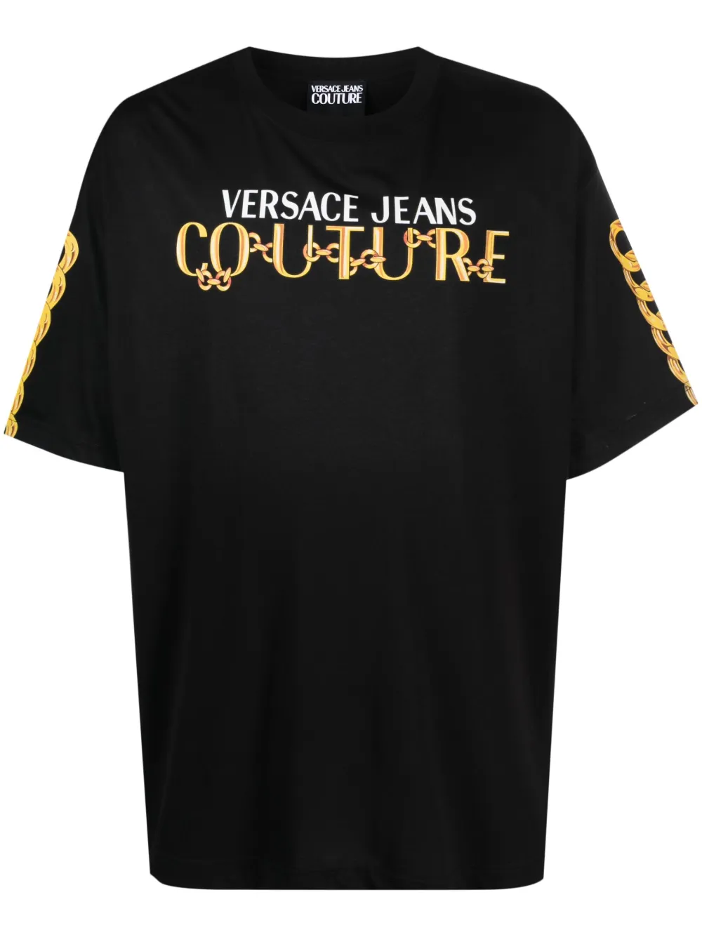 

Футболка с принтом Versace Jeans Couture, черный