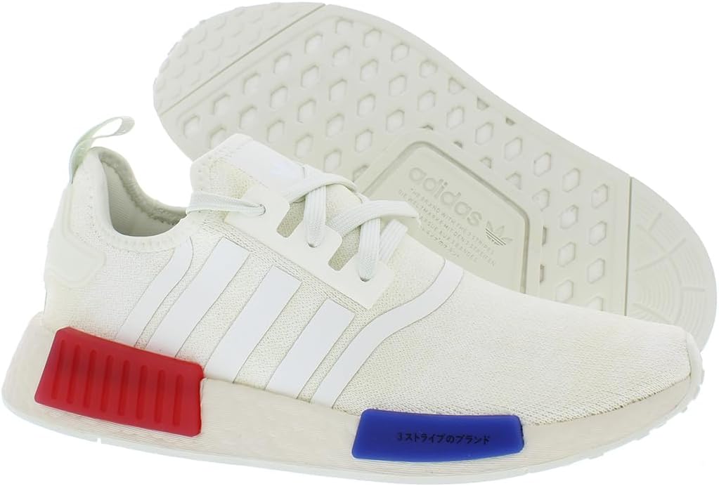 Кроссовки adidas NMDr1 для мужчин, белый/красный — фото 4