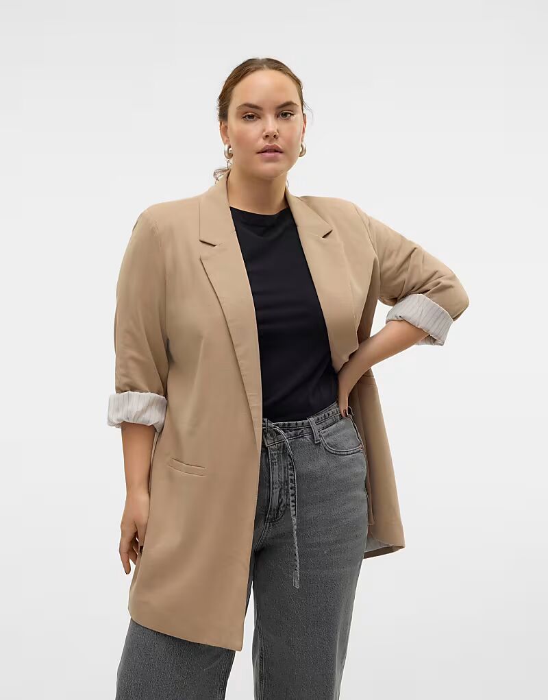 

Блейзер Vero Moda Curve кремового цвета