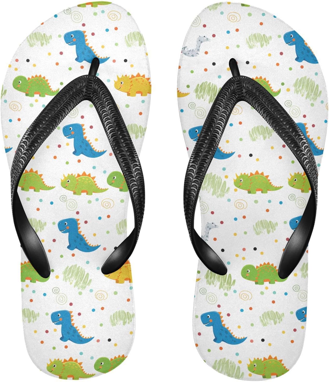

Милые динозавры Женские и мужские пляжные шлепанцы для лета и повседневной носки 20861944 Kfbe, Dinosaur