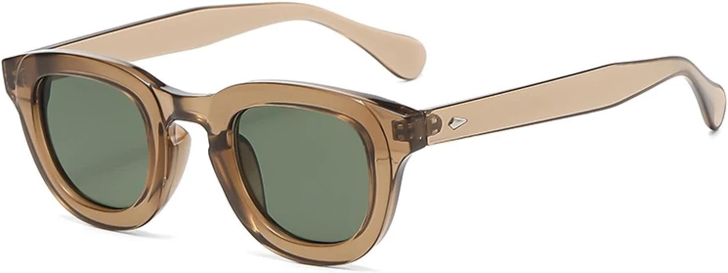 

Солнцезащитные очки с защитой UV400 | Женские, разноцветные, овальная оправа, толстые | Для женщин и мужчин, для занятий спортом на открытом воздухе и вождения (коричнево-зеленый) DSVIGF, Brown Green