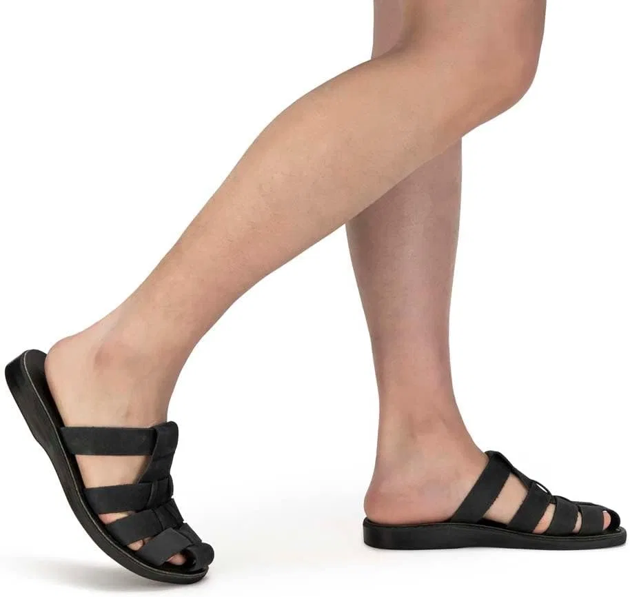 Сандалии из натуральной кожи Michael, черные Jerusalem Sandals — фото 2