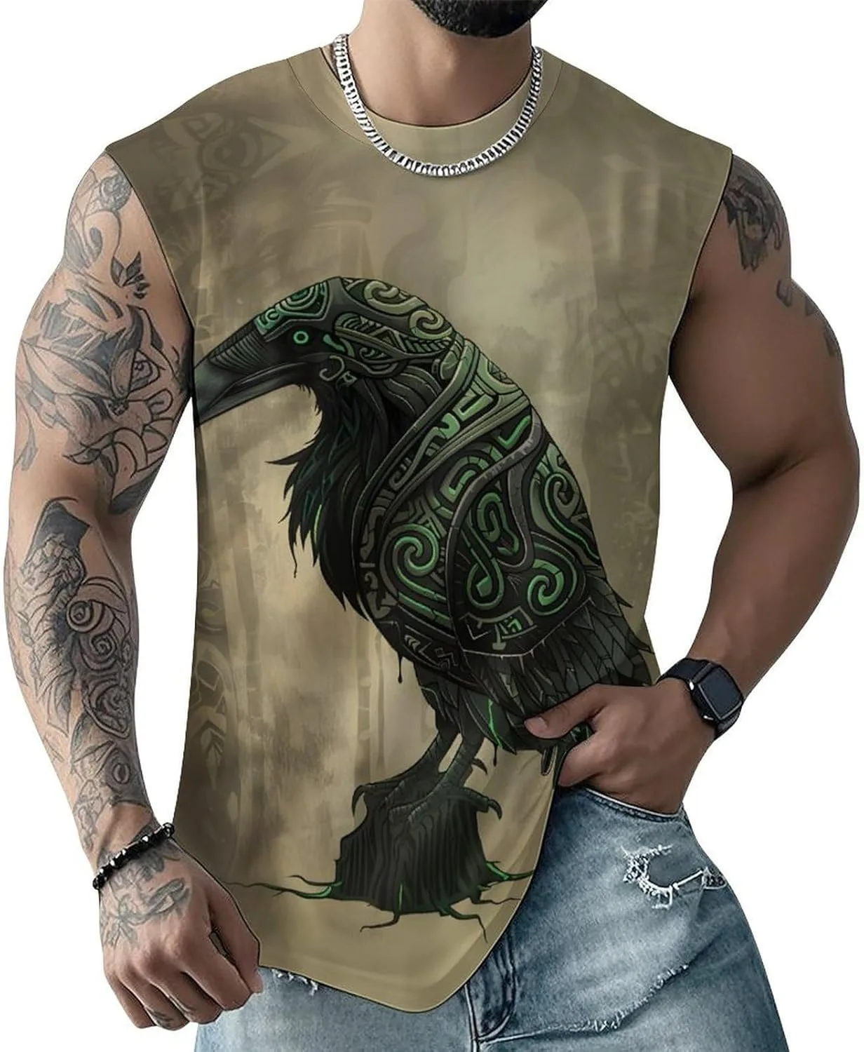 

Мужская майка Polynesia с принтом, дышащая, быстросохнущая, без рукавов, размеры S-5XL BarbedRose