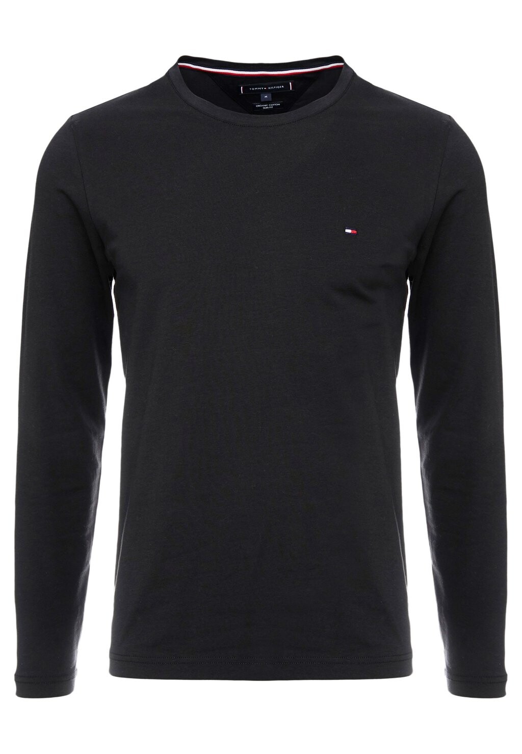 Футболка с длинным рукавом SLIM FIT LONG SLEEVE TEE Tommy Hilfiger, черная — фото 4