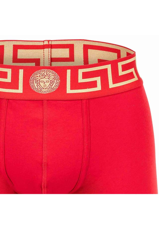 Боксеры-Шорты - би-стрейч топика органический хлопок однотонные Versace, красный — фото 3