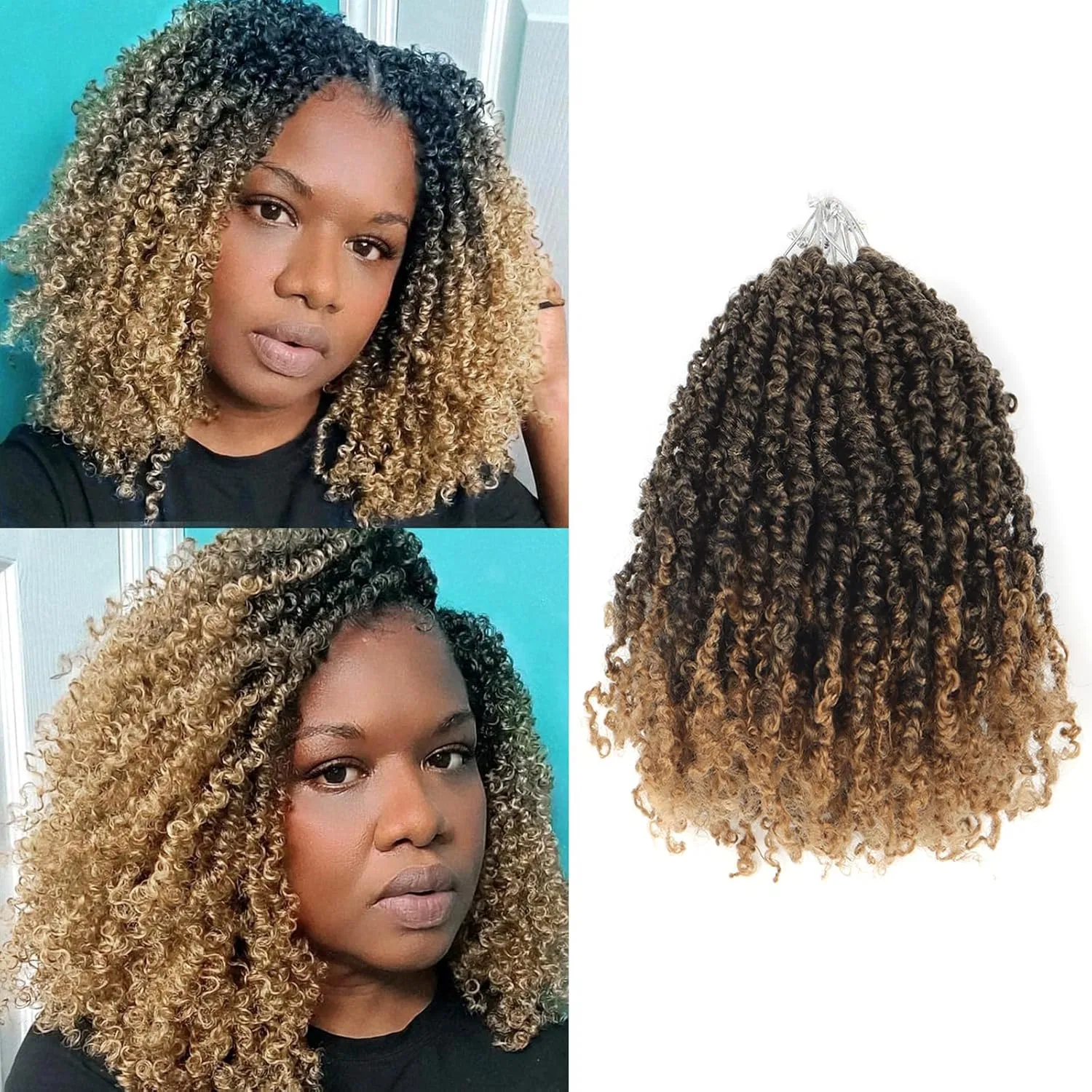 Искусственные волосы Yanky Twist Crochet Hair для афропричесок Ainimiu, T27-Brown