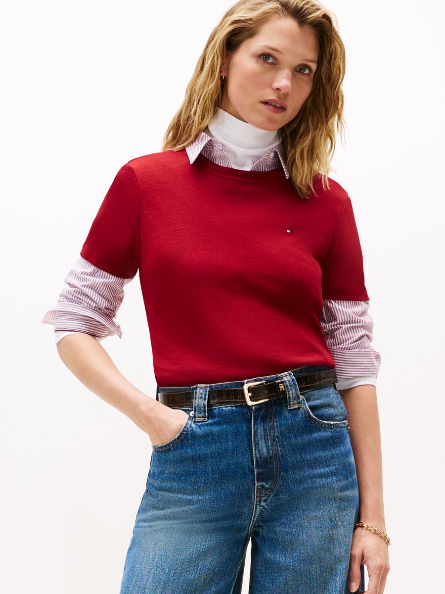 

Футболка Tommy Hilfiger SLIM CODY, Regatta Red/Red, Красный, Футболка Tommy Hilfiger SLIM CODY, Regatta Red/Red