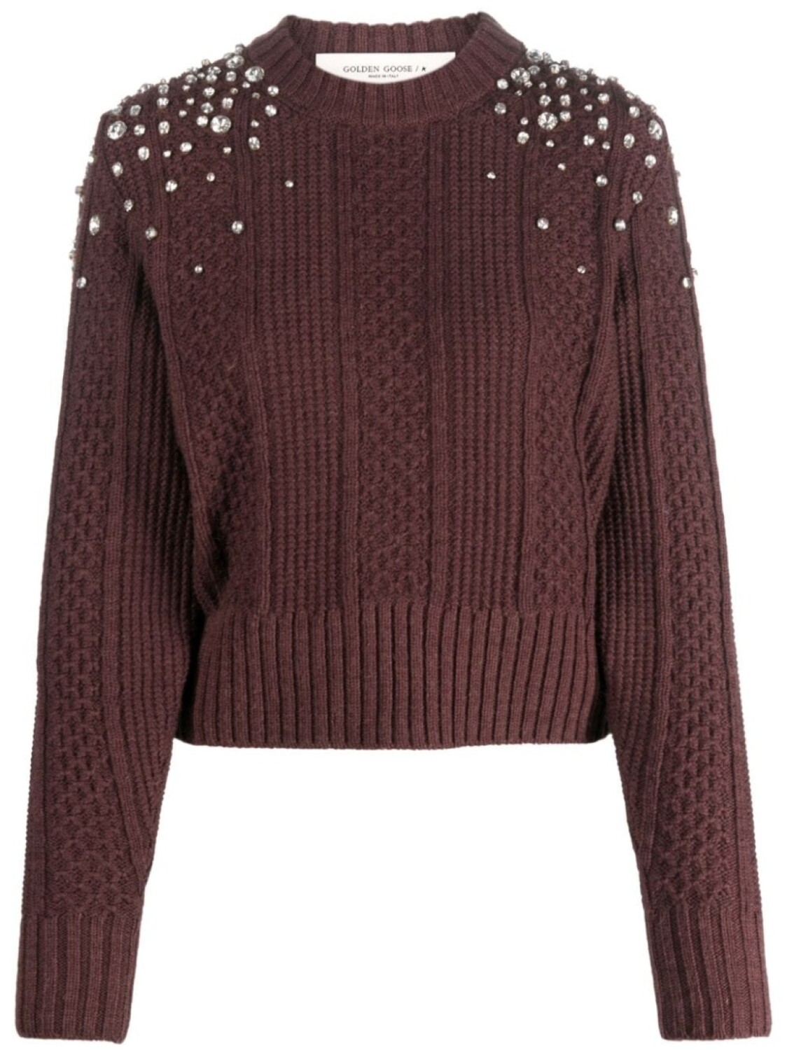 

Golden Goose джемпер из вирджинской шерсти с кристаллами, красный