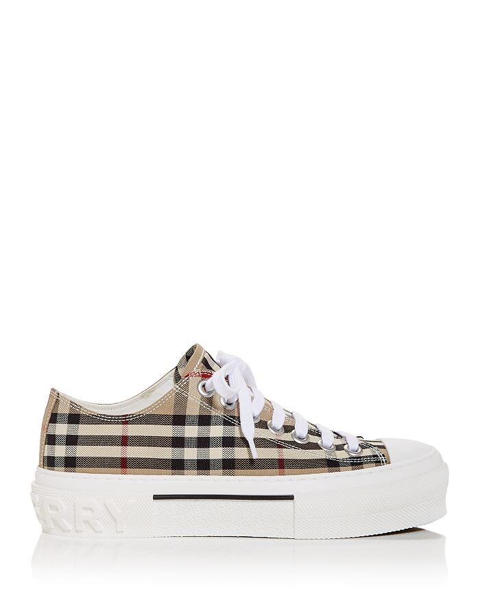 Женские низкие кроссовки Jack Vintage Check на платформе Burberry — фото 3