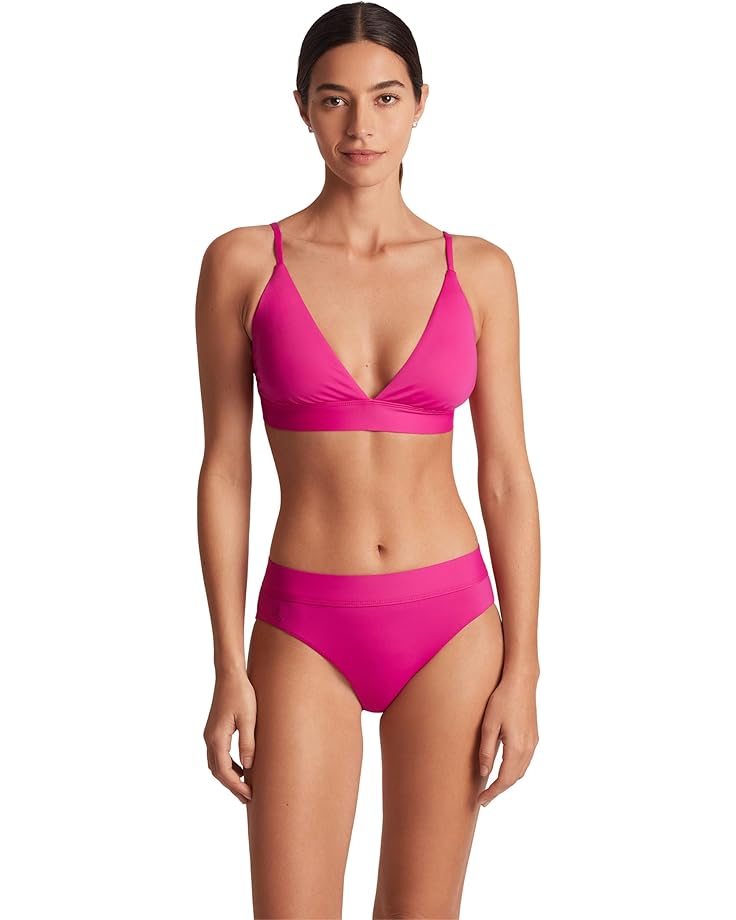

Пляжный топ Lauren Ralph Lauren Beach Club Solids Triangle V-Neck Bikini Top, цвет Freesia