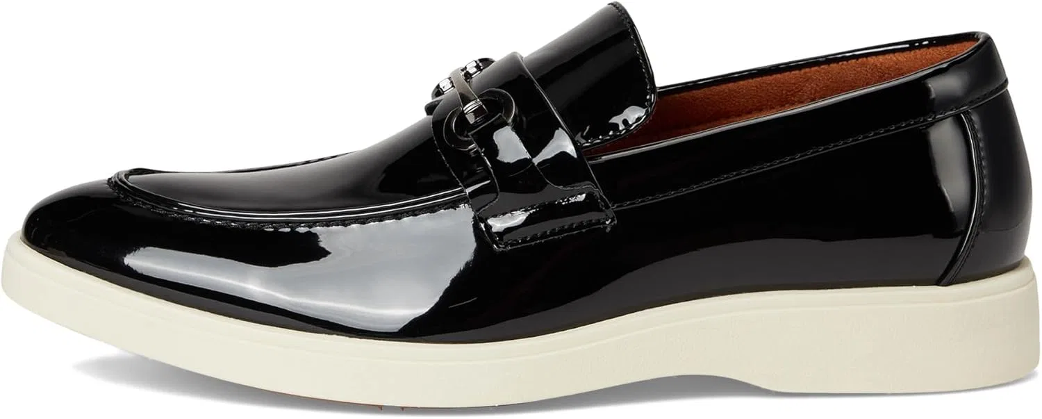 Мужские лоферы Stacy Adams Slayton Moc Toe Slip On, Black (Black Varnish) — фото 4
