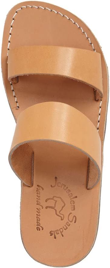 Кожаные мужские сандалии с двойным ремешком Aviv Jerusalem Sandals, Tan — фото 2