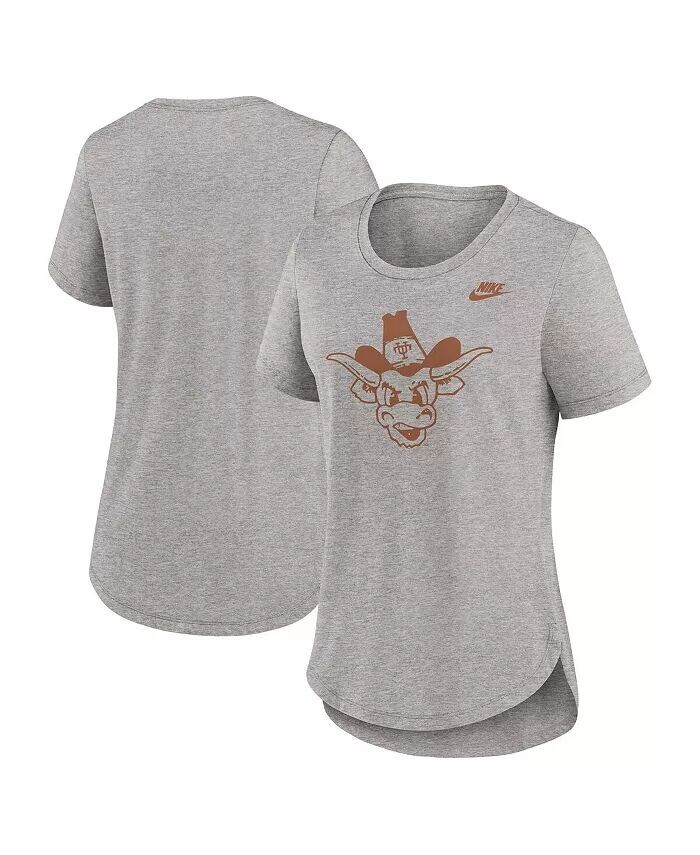 

Женская футболка Heather Grey Texas Longhorns Legacy Tri-Blend Nike
