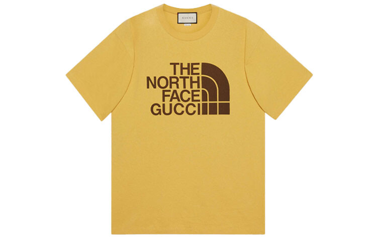 Футболка мужская The North Face X Gucci, светло-желтый