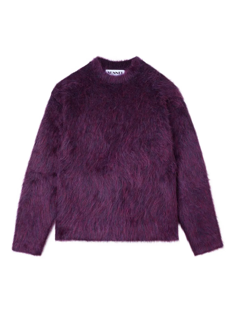 

Джемпер с пушистой вязкой и круглым вырезом Sunnei, фиолетовый