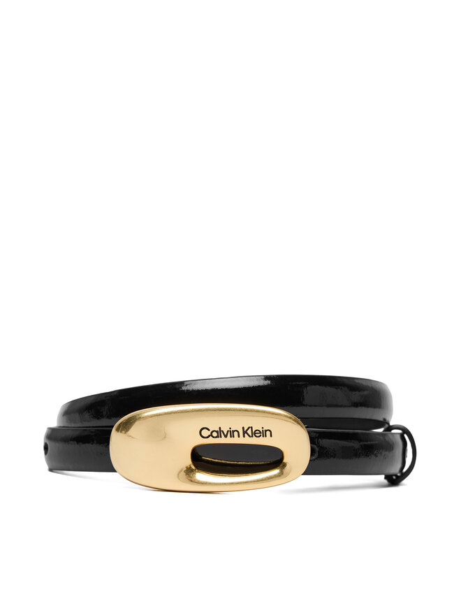 

Женский ремень Calvin Klein Oval Buckle Shiny Strap 15Mm LV04F7064G, черный