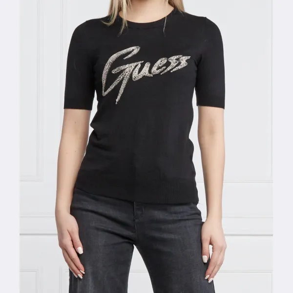 

Свитер узкого кроя «Одетта» Guess, черный